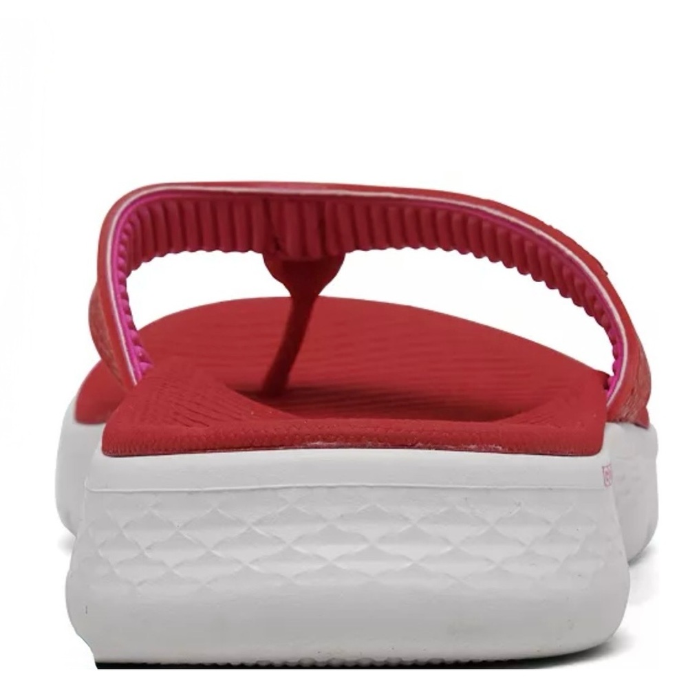 SKECHERS RED GO WALK FLEX THONG SANDAL - Picture 5 of 7